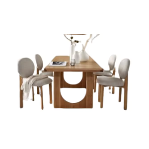 Juego de comedor de diseño simple y moderno Juego de mesa y sillas de comedor de madera maciza Materiales de la mejor calidad Precio al por mayor - Product Image 1
