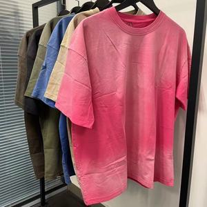 Camiseta Dehan NA de Diseño Moderno, Lavado Desteñido al Sol, Estilo Urbano Extragrande para Hombre, 100% Algodón, Camisetas Retro Vintage - Product Image 1