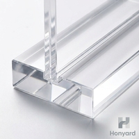 Support magnétique en acrylique poli diamant Honyard, présentoir de menu en T transparent de qualité supérieure pour la publicité de détail de luxe