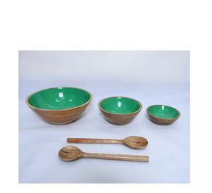 Nouveau Design personnalisé bol à salade en bois imprimé émaillé Design Antique cuisine hôtel maison Restaurant utilisation à un prix compétitif - Product Image 3