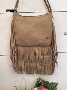 Bolso con flecos de piel de vaca con estilo occidental para mujer, novedad en bolso de gamuza multiusos - Product Image 3