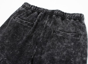 Ropa de calle personalizada French Terry verano 100% algodón parche bordado Vintage Sun Faded ácido lavado pantalones cortos desgastados - Product Image 5