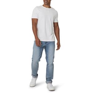 เสื้อยืดคอกลมติดตั้งระดับพรีเมียมสําหรับผู้ชายเสื้อยืด Tri-Blend สั้นขนาดใหญ่ติดตั้งเสื้อยืดผู้ชายสีขาว tri-blend - Product Image 4