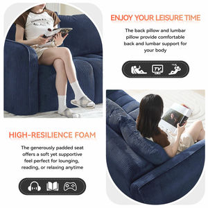 Novedades para 2026: Sofá Seccional de Dos Plazas Tapizado y Compacto en Caja para Compras en Línea - Product Image 5