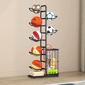 Support vertical de rangement pour ballons de basketball, cage à ballons empilab