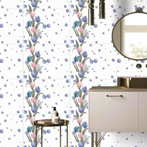 กระเบื้องโมเสคเหมือน300*450กระเบื้องผนังรูปทรงดอกไม้ขนาด300*600มม. กระจกผนังห้องน้ำและพื้นกระเบื้องโมเสค - Product Image 1