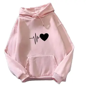 2023 Heart Love Hoodies Men Women Fashion Hoodie Lovers Couple Sweatshirts Men's Clothing Pullovers Women Sweats Hooded