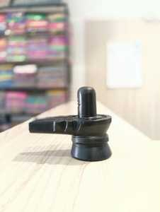 Escultura de estilo religioso Shivling de mármol negro pulido 3 \ "artesanías de piedra - Product Image 3