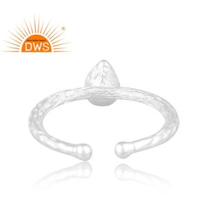 Hot Selling Fine Sterling Silver Natural Lapis Lazuli Gemstone <b>Adjustable</b> <b>Ring</b> Custom Jewelry Manufacturer - Product Image 4