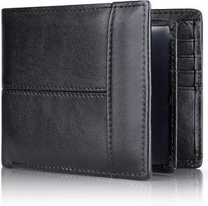 Portefeuille léger et durable pour hommes, élégant, cuir véritable de haute qualité, court, design avec logo personnalisé, prix de gros fabriqué à l'usine - Product Image 1