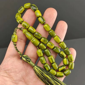 Chapelet musulman de luxe en perles d'asbeeh blanches 99 perles, chapelet de prière Tesbih, cadeau de mariage islamique, Hajj - Product Image 1