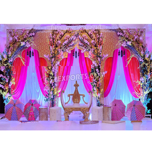 Mosaïque mariage scène décor Laser Design mur arches arabe mariage décor Laser découpé dos-mur Heena nuit Laser Mehrab cadres - Product Image 1
