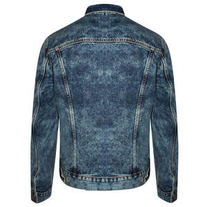 Patchwork de style de rue à la mode personnalisé veste en jean pour hommes veste en jean ample pour hommes veste d'hiver en denim de gros - Product Image 5