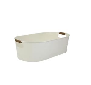 Rustic galvanized planter <b>tub</b> stylish heavy duty <b>metal</b> flower and plant container for farmhouse outdoor patio garden decor - Product Image 3