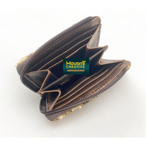 กระเป๋าสตางค์หนังวัว RFID แบบสั้นสำหรับผู้ชายกระเป๋าหนังวัวแบบมีซิปสามารถพับได้ - Product Image 5