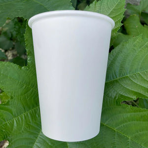 Vaso de Papel Desechable de Pared Simple con Recubrimiento de PE y Logotipo Personalizado de la Marca GREEN NEST para Bebidas de Cafetería y para Llevar - Product Image 1