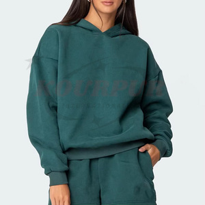 Sudadera con Capucha de Lona de Alta Calidad Personalizada para Mujer, Logotipo Frontal en Diferentes Colores, Talla Única, Nueva Llegada, Precio Razonable - Product Image 4