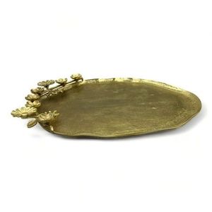 <b>Large</b> antique style metal serving <b>tray</b> with vintage design ideal for serving guests or using a stylish decorative centerpiece - Product Image 6