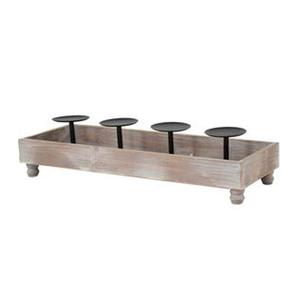 Wood & Metal Glass Votive <b>Candelabra</b> - Product Image 2