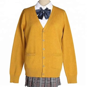 Venta al por mayor niños uniforme escolar cárdigan suéteres OEM personalizado prendas de punto directo de fábrica fabricante cálido cómodo lana de invierno - Product Image 6