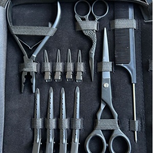 Wholesale Stainless Steel Matte Customized Color Hair Extension Tools Kit for Micro Nano Ring Loop <b>Pliers</b> <b>Set</b> with Needle - Product Image 6