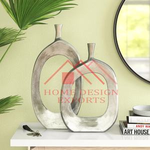 Último diseño niquelado botella floreros para sala de estar decorativo buena venta aluminio flor urnas maceta jarrones - Product Image 4