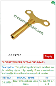 Horloge Clé Enrouleur Extra Long Laiton GS 2178C-01 Pour Bijoux Outils-Bijoux Outils - Product Image 2