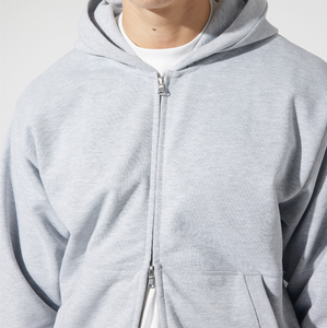 Personalizado de los hombres de cremallera completa sudaderas con capucha Streetwear peso pesado de algodón boxy fit Pullover sudaderas con capucha para los hombres - Product Image 5