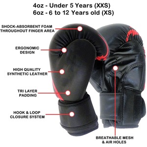 Guantes de boxeo para entrenamiento diario y exterior Guantes de boxeo de cuero PU - Product Image 6