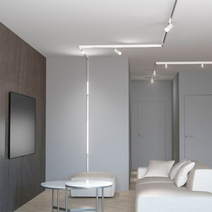 Lámpara de Riel Magnética LED Comercial de 48V 12W 3000K 1020lm Blanca, Luces de Riel Magnéticas para Techo con Soporte - Product Image 6