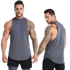 Zomer Sportscholen Kleding Fitness Tank Tops Hot Sale Heren Compressie Mouwloze Tank Tops Spier Afgesneden T-Shirts