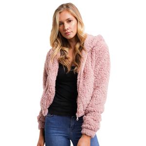 Customized Top Quality New Design Womens <b>Sherpa</b> Fleece Hoodies Long Sleeves Ladies Warm Pullover Women Hoodie's - Product Image 4