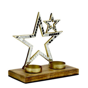 Prime Quality Silver Reindeer <b>Candle</b> Holder With Wooden Base Modern <b>Christmas</b> <b>Tree</b> And Deer Metal Tealight Holder <b>Christmas</b> Gift - Product Image 4