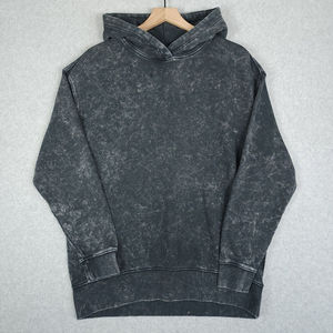 Custom Printed Winter Front Sunfade Fleece Acid Wash Oversized Knitted <b>Lightweight</b> <b>Hoodie</b> Anti-pilling Breathable Women Badge - Product Image 1