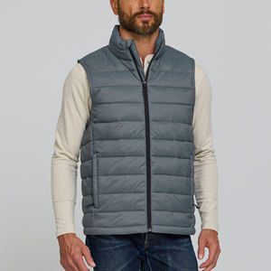Gilet matelassé sans manches d'hiver de haute qualité, logo personnalisé, bulle, respirant, écologique, polyester, nouveau design, gilet pour homme - Product Image 4