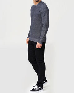 Otoño calle moda antiarrugas sólido Unisex cuello redondo sudadera 430g Terry Material suelta sudadera - Product Image 2