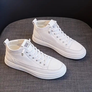 High Top Leather Men's <b>Shoes</b> 2026 New Flat Casual Style Board <b>Shoes</b> For Women Casual <b>Shoes</b> - Product Image 5