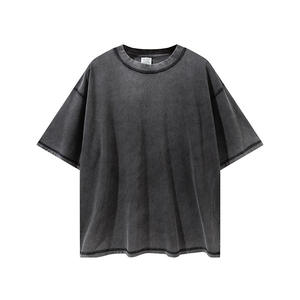 Camiseta Blanca al por Mayor 2026, Camiseta de Algodón Grueso de Corte Holgado con Hombros Caídos, Fabricante de Camisetas con Cuello Redondo para Hombre - Product Image 4