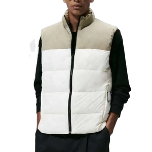 Chaleco largo acolchado sin mangas negro para hombre, chaleco de talla grande con logotipo personalizado, chaleco acolchado, chaqueta para hombre - Product Image 1