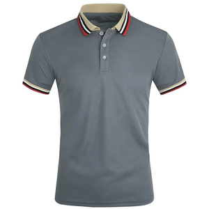 Polo de manga corta personalizable de verano para hombre, directo de fábrica, venta al por mayor, ropa de negocios bordada con solapa, estampado en blanco - Product Image 1