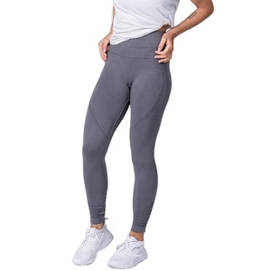 Leggings de sport respirants pour femmes, taille haute, en élasthanne/nylon, vêtements de sport sans couture très vendus pour la course à pied, le fitness et le yoga - Product Image 1