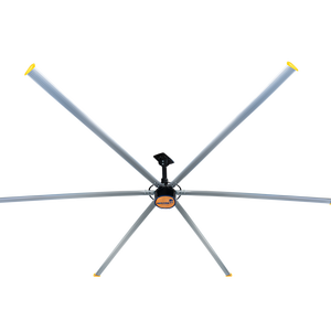 Ventilateur de plafond industriel HVLS haute efficacité Bonawind 12FT en acier inoxydable avec moteur PMSM sans balais et contrôle par application pour usine/entrepôt - Product Image 1