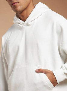 เสื้อฮู้ดแบบสวมศีรษะของผู้ชายเสื้อครอปผ้าฝ้ายหนา360 GSM เสื้อครอป - Product Image 3