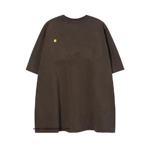 Camiseta de gran tamaño de lujo de algodón pesado personalizada para hombre, cuello simulado, 100% algodón, tejido no tejido, estampado personalizado, logotipo, estilo con patrón de letras - Product Image 5