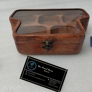 Boîte de rangement écologique pour fruits secs d'épices en bois d'acacia avec couvercle pour l'organisation d'assaisonnement de cuisine - Product Image 3