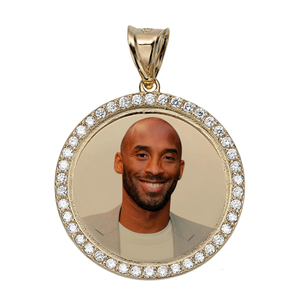 Pendentif personnalisé en argent 925 VVS Moissanite Diamant Glace Style Hip Hop Lettre en or Nom Photo Pendentif personnalisé pour hommes Fêtes - Product Image 4