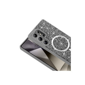 Étui de chargement sans fil Netzy Luxury Diamond Design pour MagSafe pour Samsung Galaxy S25 Ultra SAFA, coque de téléphone en silicone mosaïque - Product Image 6