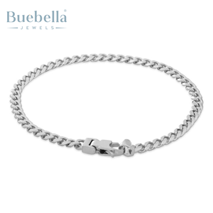 Bracelet à maillons cubains Miami en argent sterling 925 plaqué or 18 carats Offre Spéciale avec pierre de moissanite bijoux cadeaux pour hommes - Product Image 4