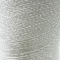 Fabricant de gros fil à coudre blanc brut résistant à la chaleur recyclé 100% polyester filé GRS