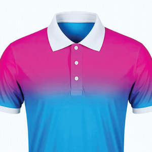 Venta al por mayor 100% algodón para camisetas de polo All-Over Print camisetas personalizadas Teamwear con sus diseños sublimación en tela de punto - Product Image 2